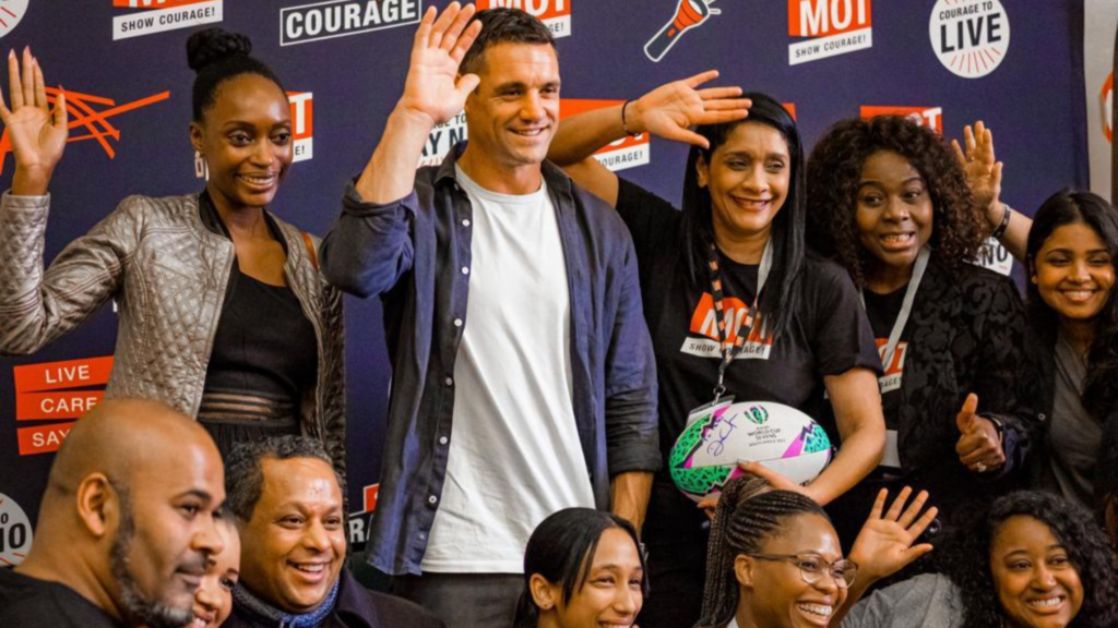 Press conference Dan Carter visits and inspires young people at MOT South Africa
